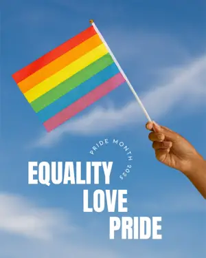 Minimalist Pride month celebration Instagram post template 