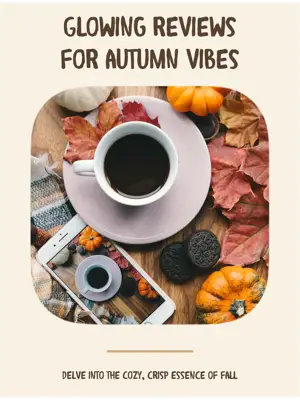 Delve into the cozy, crisp essence of fall hello October Portrait template