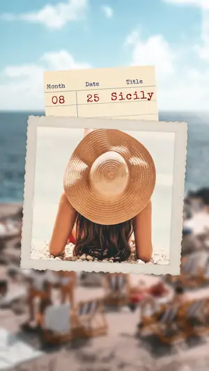 Vacation photo note summer Instagram story template 