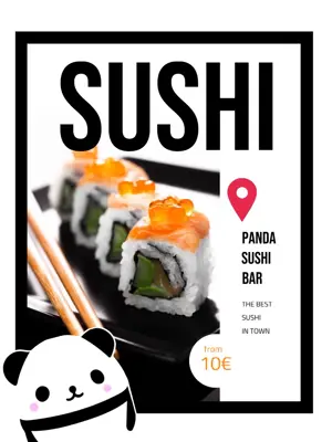 A Picture Of Sushi On A Plate With Chopsticks Foodie Template