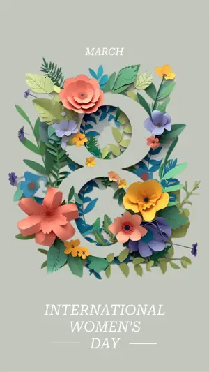 floral 8Th March  Women’s Day Template