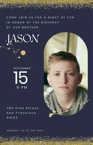 Brother Birthday party invite template