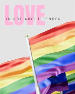 Pride flags Instagram post template 
