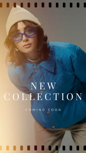Retro film effect fashion Instagram story template 