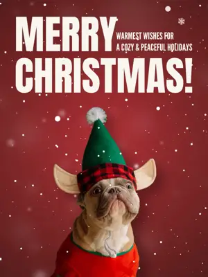 Red modern Christmas greeting card background Instagram post template