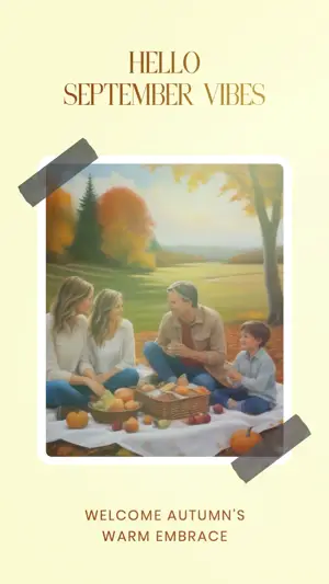 WELCOME AUTUMN’S WARM EMBRACE wheat field Story template