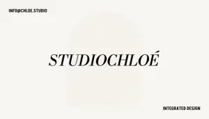 A Black And White Photo With The Words Studiochloe Business Card Template