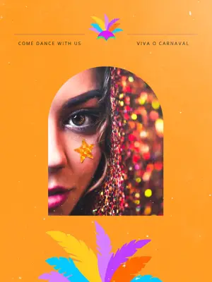 A Poster With A Picture Of A Woman'S Face By Leila Faithfull Carnival Template