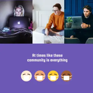 A Collage Of People With Different Facial Expressions Facebook Post Template