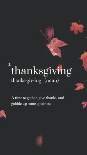 dark Thanksgiving definition instagram story template 