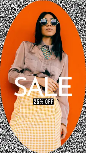Sale fashion distortion graphic Instagram story template 
