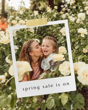 Photo frame spring sale Instagram post template 