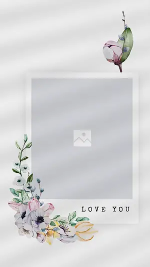 floral valentine love frame instagram story template
