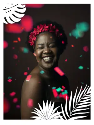 A Woman With A Flower In Her Hair Carnival Template