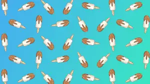 A Blue And Green Background With A Pattern Of Ice Cream Cones Zoom Backgrounds Template