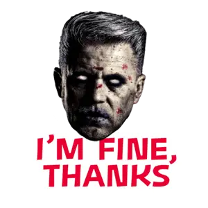 A Sticker With The Words I'M Fine Thanks On It Whatsapp Stickers Template