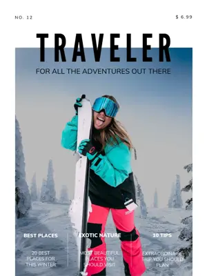 Traveler ski snowboarding magazine cover