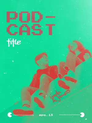 Green podcast cover Instagram post template 