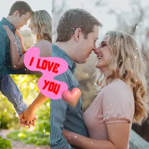 I love you valentine day 3 photos photo collage 