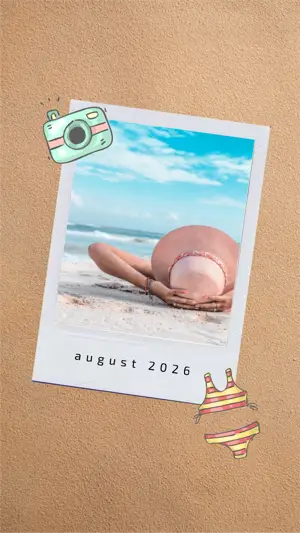 Polaroid photo frame summer instagram story template