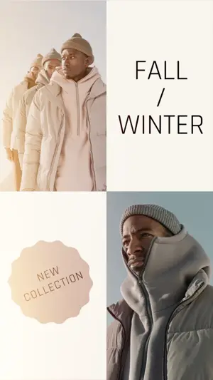 Men fashion new collection winter story template