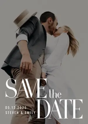 Couple photo save the date wedding template 