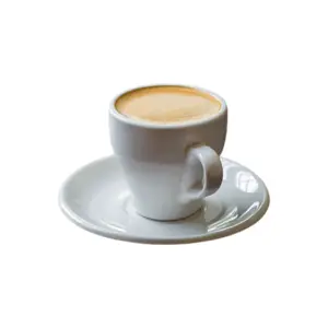 Cappuccino on a light gray background Magic Template