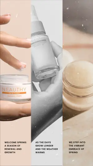 Minimalist Simple Inspirational cream Photo Collage Story