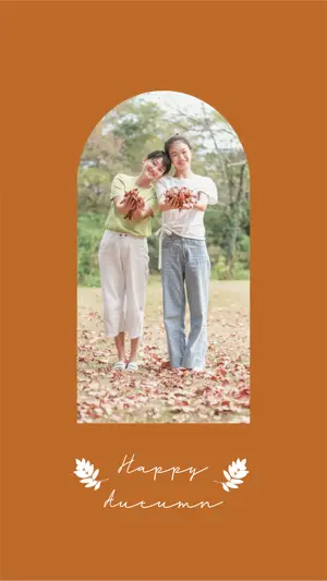 Happy autumn instagram story 