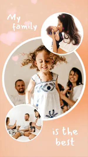 family day orange pastel Instagram story template 