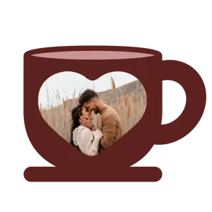 coffee cup Valentine’s Day sticker 
