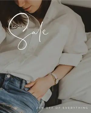 Minimalist spring sale fashion Instagram post template 