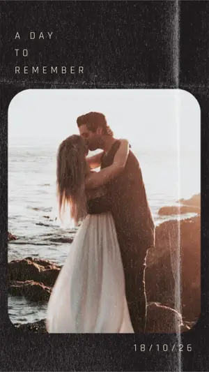 Couple kissing Instagram story general template 