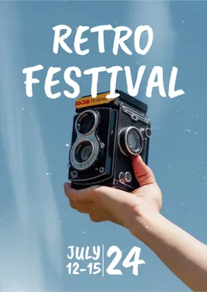 Retro festival poster template
