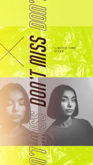 A Poster With Two Women Standing Next To Each Other By Eden Box Nylon Story Template