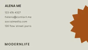 MINIMALISTIC BROWN AND GRAY BUSINESS CARD 