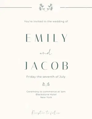 A Wedding Card With A Floral Design On It Wedding Template