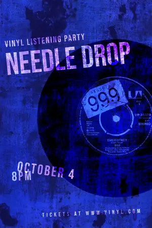 Vinyl party grunge poster magic template