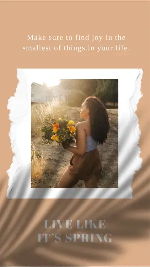 A Picture Of A Woman With Flowers In Her Hand Spring Story Template