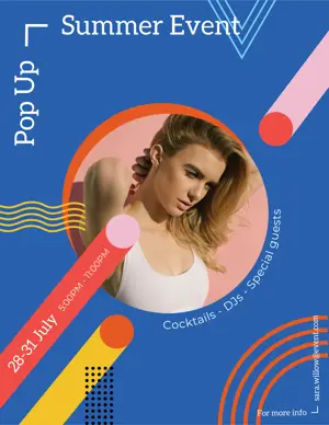 Pop Up Summer Event Flyer Template