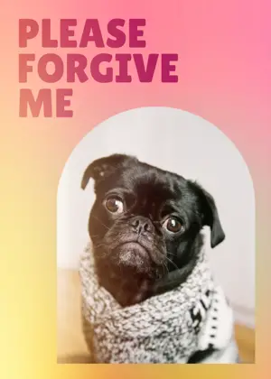 Sorry greeting card photo template