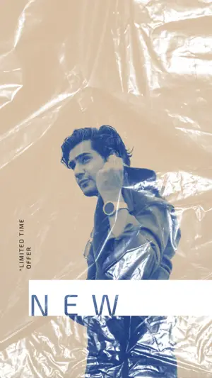 A Man Standing In Front Of A Plastic Bag Nylon Story Template