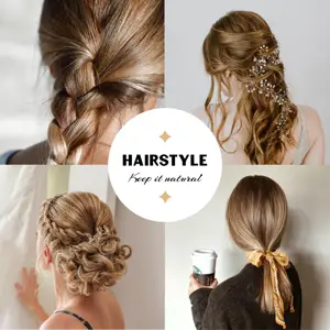 A Collage Of Photos Showing Different Hairstyles Grids Template