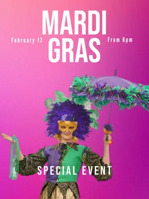 Mardi Gras event instagram post template