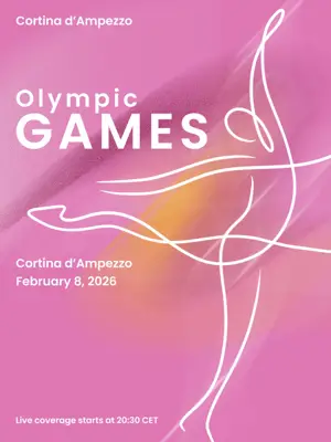 pink and Yellow Modern ‏Minimalist Olympics Games Sport ‏Instagram Post 