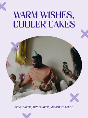 LOVE BAKED, JOY SHARED, MEMORIES MADE royal velvet Portrait template