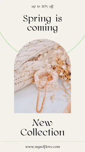 A Picture Of A Necklace With The Words Spring Is Coming Spring Story Template