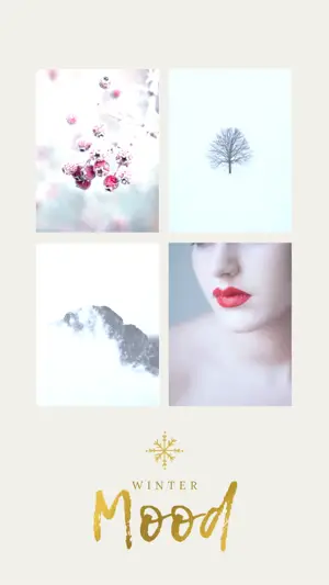 A photo collage winter mood story template