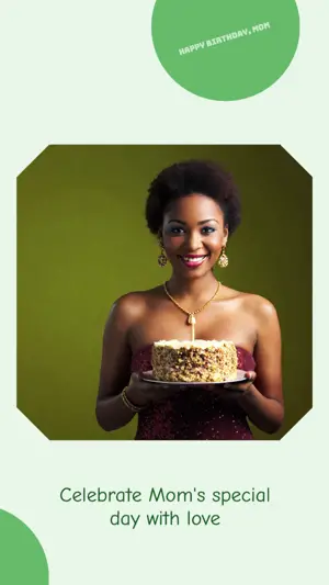 Happy Birthday, Mom garden party Story template