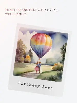 Birthday Bash classic elegance Portrait template